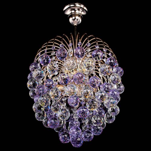 Люстра Хрустальные брызги шар 40 мм фиолетовая в Новокузнецке Гусь Хрустальный