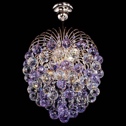 Люстра Хрустальные брызги шар 40 мм фиолетовая в Новокузнецке Гусь Хрустальный