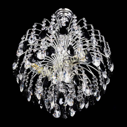 Люстра Хрустальные брызги Журавлик черный в Новокузнецке Гусь Хрустальный