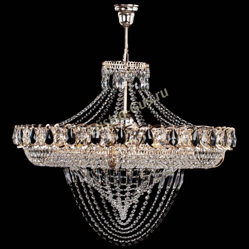 Люстра 	 Кольцо Классика Веер №8 черная в Новокузнецке Гусь Хрустальный