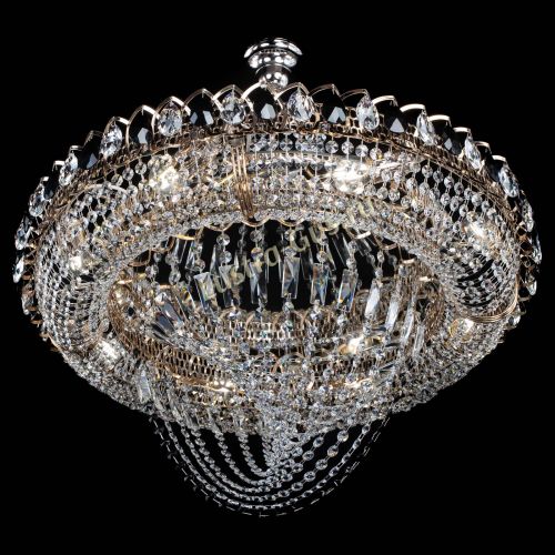 Люстра 	 Кольцо Классика Веер №8 черная в Новокузнецке Гусь Хрустальный