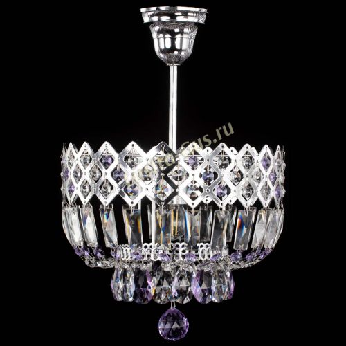 Люстра Корона №1 пластинка фиолетовая в Новокузнецке Гусь Хрустальный