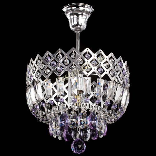 Люстра Корона №1 пластинка фиолетовая в Новокузнецке Гусь Хрустальный