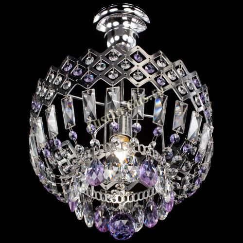 Люстра Корона №1 пластинка фиолетовая в Новокузнецке Гусь Хрустальный