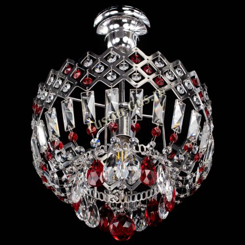 Люстра Корона №1 пластинка красная в Новокузнецке Гусь Хрустальный