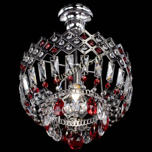 Люстра Корона №1 пластинка красная в Новокузнецке Гусь Хрустальный