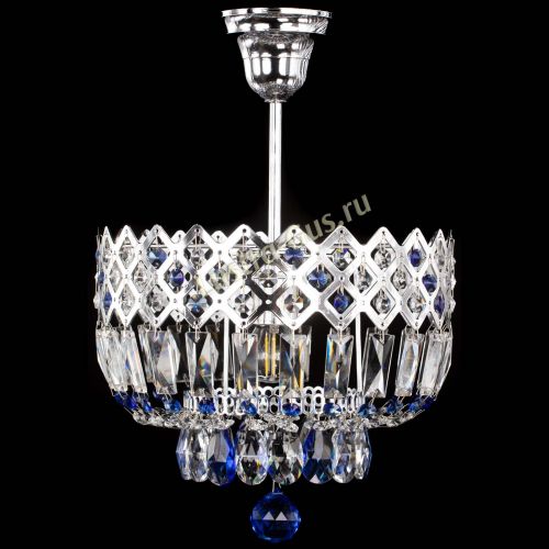 Люстра Корона №1 пластинка синяя в Новокузнецке Гусь Хрустальный
