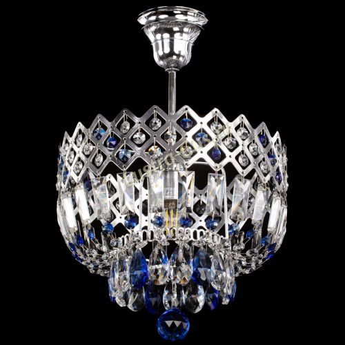 Люстра Корона №1 пластинка синяя в Новокузнецке Гусь Хрустальный