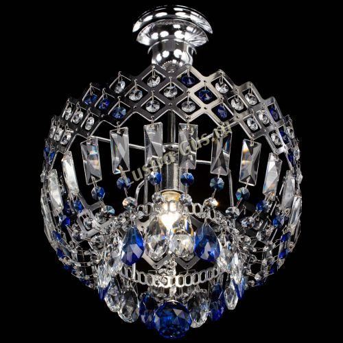 Люстра Корона №1 пластинка синяя в Новокузнецке Гусь Хрустальный