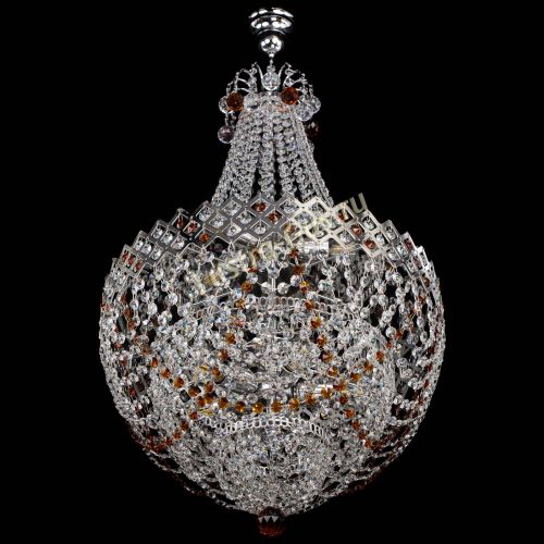 Люстра Корона №5 с подвесом Чайная в Новокузнецке Гусь Хрустальный