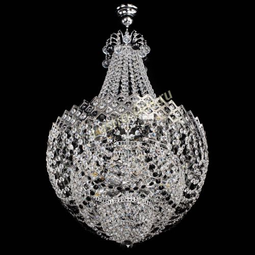 Люстра Корона №5 с подвесом Черная в Новокузнецке Гусь Хрустальный