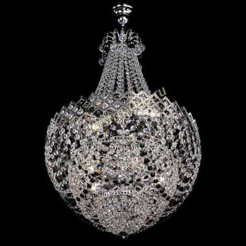 Люстра Корона №5 с подвесом Черная в Новокузнецке Гусь Хрустальный