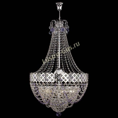 Люстра Корона №5 с подвесом Фиолетовая в Новокузнецке Гусь Хрустальный