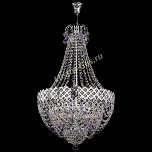 Люстра Корона №5 с подвесом Фиолетовая в Новокузнецке Гусь Хрустальный