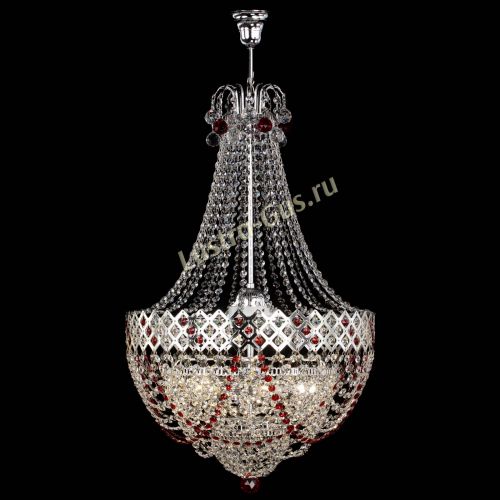 Люстра Корона №5 с подвесом Красная в Новокузнецке Гусь Хрустальный