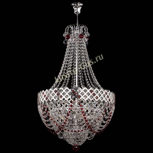 Люстра Корона №5 с подвесом Красная в Новокузнецке Гусь Хрустальный