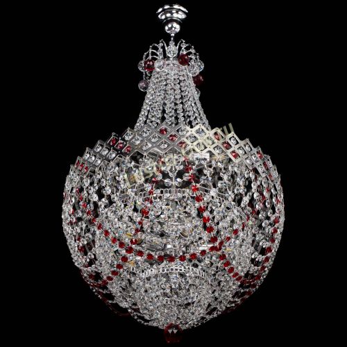 Люстра Корона №5 с подвесом Красная в Новокузнецке Гусь Хрустальный