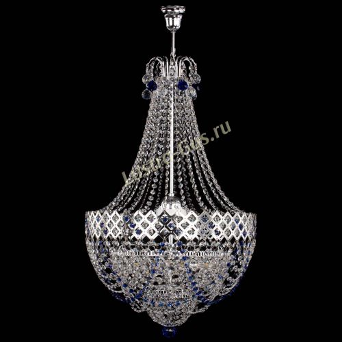 Люстра Корона №5 с подвесом Синяя в Новокузнецке Гусь Хрустальный