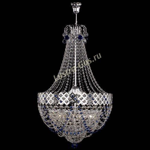 Люстра Корона №5 с подвесом Синяя в Новокузнецке Гусь Хрустальный