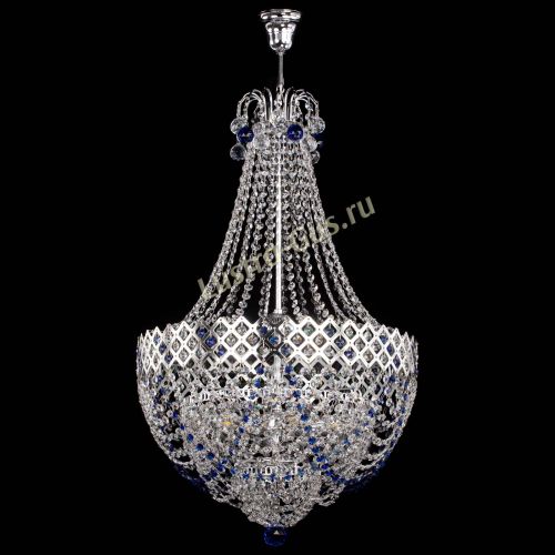 Люстра Корона №5 с подвесом Синяя в Новокузнецке Гусь Хрустальный