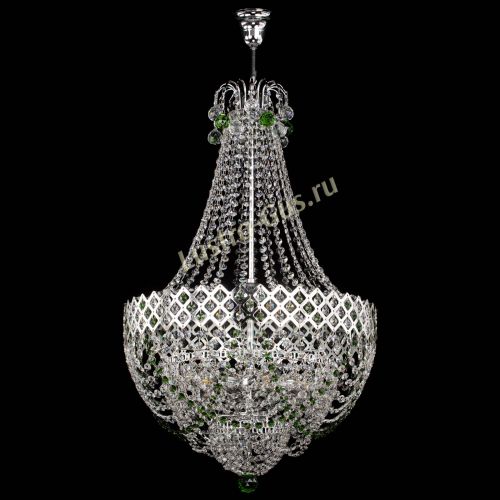 Люстра Корона №5 с подвесом Зеленая в Новокузнецке Гусь Хрустальный