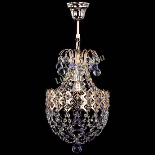 Люстра Корона №6 фиолетовая в Новокузнецке Гусь Хрустальный