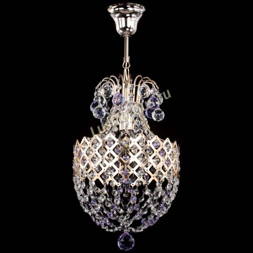 Люстра Корона №6 фиолетовая в Новокузнецке Гусь Хрустальный