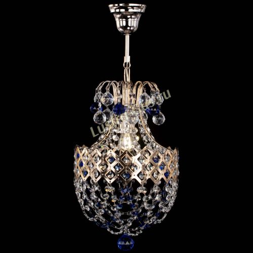 Люстра Корона №6 синяя в Новокузнецке Гусь Хрустальный
