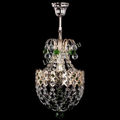 Люстра Корона №6 зеленая в Новокузнецке Гусь Хрустальный