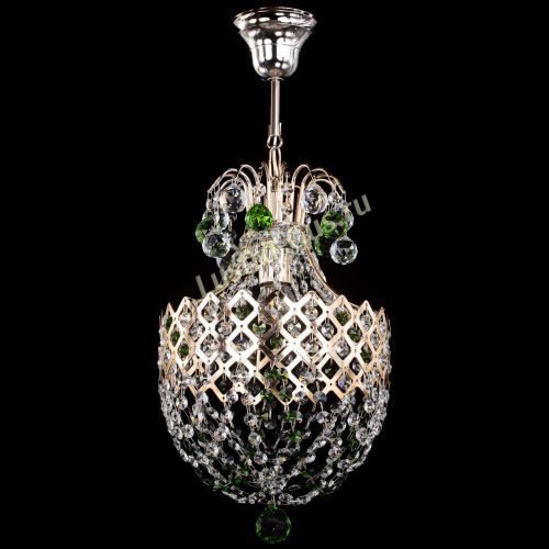 Люстра Корона №6 зеленая в Новокузнецке Гусь Хрустальный