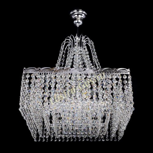 Люстра Квадрат Оптикон с подвесом в Новокузнецке Гусь Хрустальный