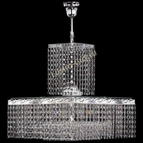 Люстра Квадрат с подвесом в Новокузнецке Гусь Хрустальный