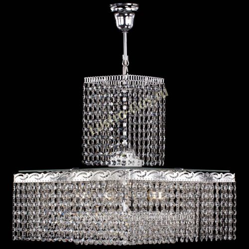 Люстра Квадрат с подвесом в Новокузнецке Гусь Хрустальный