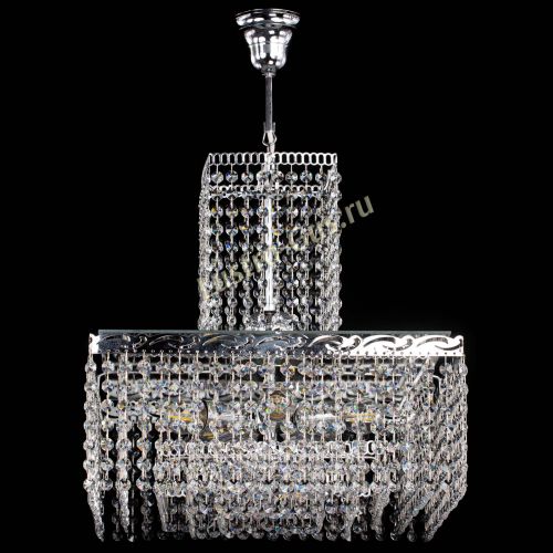 Люстра Квадрат с подвесом в Новокузнецке Гусь Хрустальный