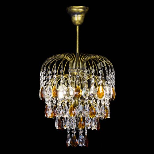 Люстра Лора №3 под бронзу чайная в Новокузнецке Гусь Хрустальный