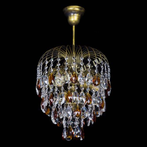 Люстра Лора №3 под бронзу чайная в Новокузнецке Гусь Хрустальный