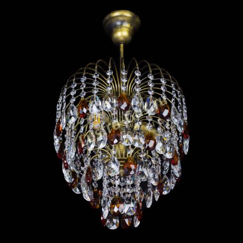 Люстра Лора №3 под бронзу чайная в Новокузнецке Гусь Хрустальный