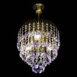 Люстра Лора №3 под бронзу фиолетовая в Новокузнецке