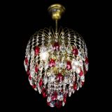 Люстра Лора №3 под бронзу красная в Новокузнецке