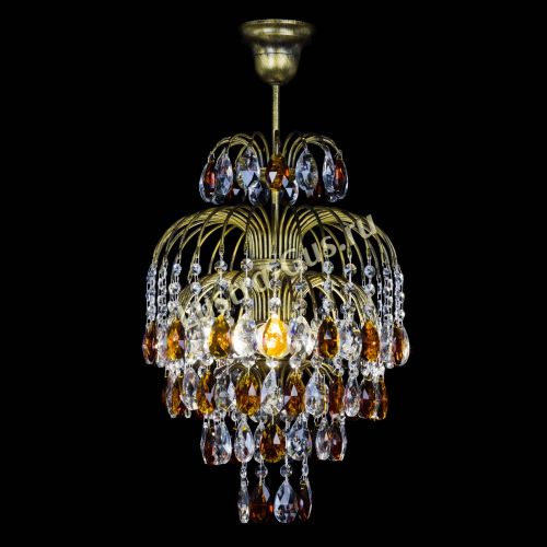 Люстра Лора №3 журавлик Чайная под бронзу в Новокузнецке Гусь Хрустальный