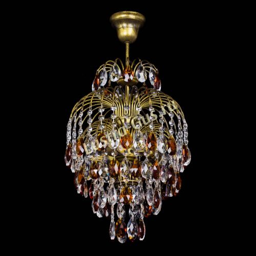 Люстра Лора №3 журавлик Чайная под бронзу в Новокузнецке Гусь Хрустальный