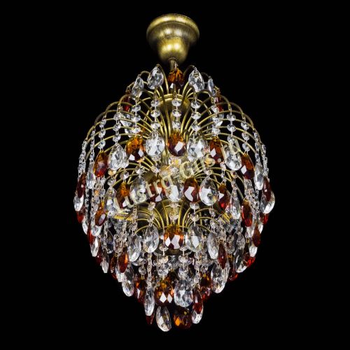 Люстра Лора №3 журавлик Чайная под бронзу в Новокузнецке Гусь Хрустальный