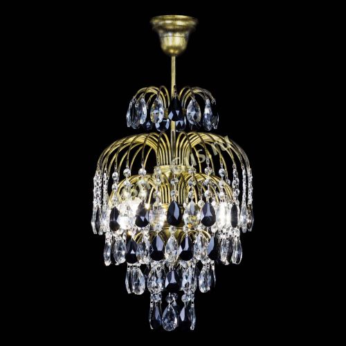 Люстра Лора №3 журавлик Черная под бронзу в Новокузнецке Гусь Хрустальный