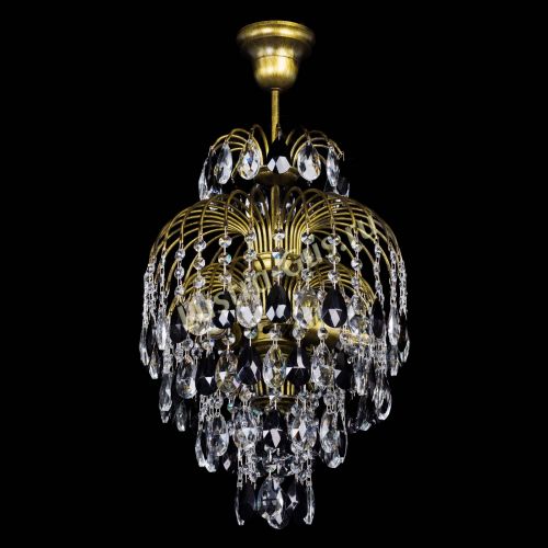 Люстра Лора №3 журавлик Черная под бронзу в Новокузнецке Гусь Хрустальный