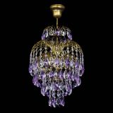 Люстра Лора №3 журавлик Фиолетовая под бронзу в Новокузнецке