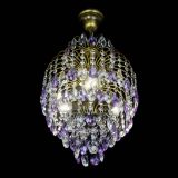 Люстра Лора №3 журавлик Фиолетовая под бронзу в Новокузнецке