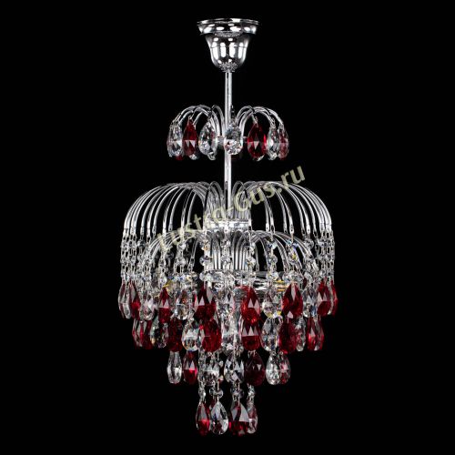 Люстра Лора №3 журавлик красная в Новокузнецке Гусь Хрустальный