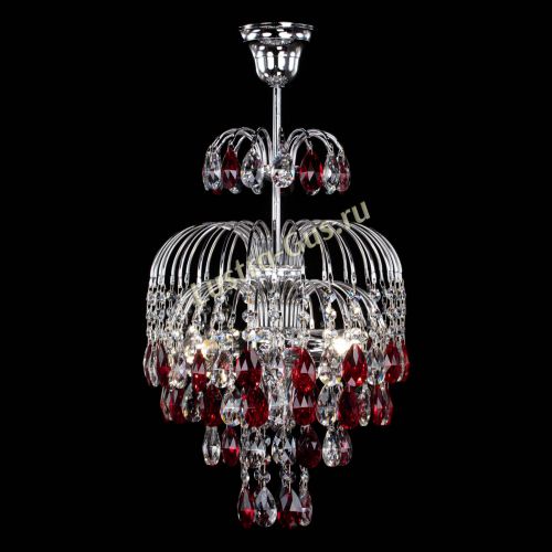 Люстра Лора №3 журавлик красная в Новокузнецке Гусь Хрустальный