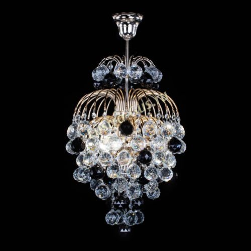 Люстра Лора Шар 40 черная в Новокузнецке Гусь Хрустальный