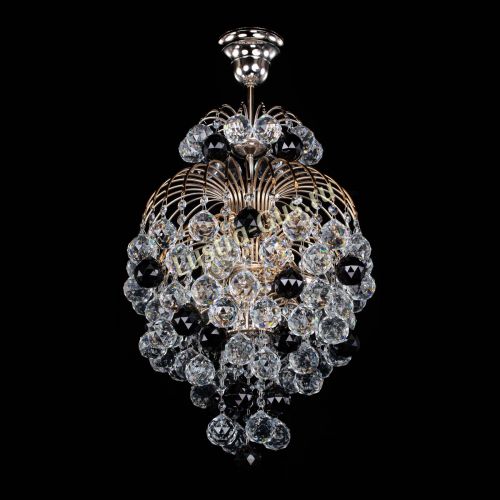 Люстра Лора Шар 40 черная в Новокузнецке Гусь Хрустальный